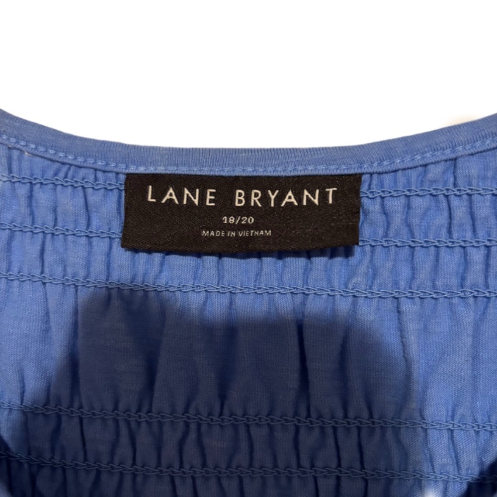Women’s Lane Bryant Babydoll Stretch Top in Blue Sz 18/20 - Picture 3 of 4